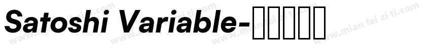 Satoshi Variable字体转换
